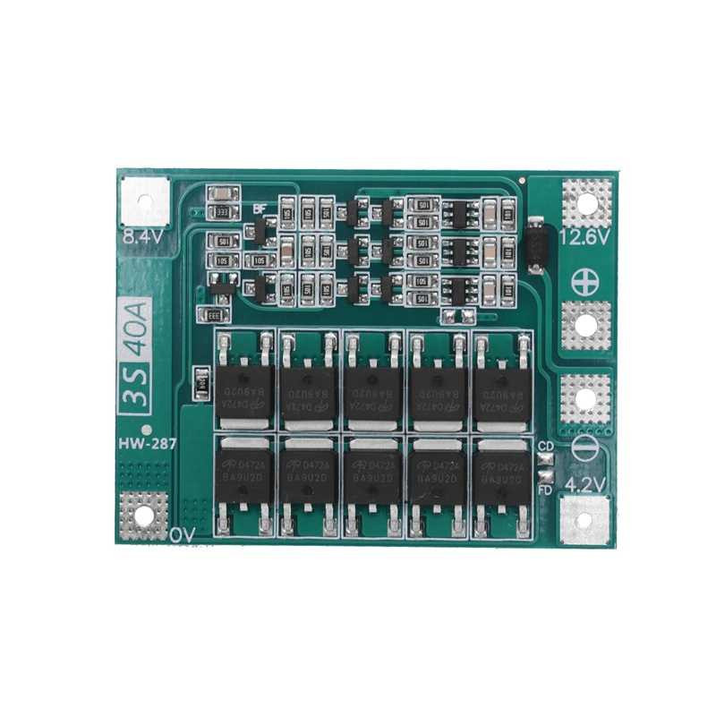 3S 40A  BMS Li-ion Lithium Battery Charger Protection Board 18650