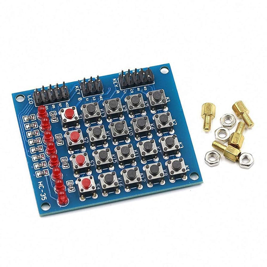 4X4 Matrix Keyboard For Arduino Array Module 16 Key Push Buttons Tastatur Switch Keypad Panel