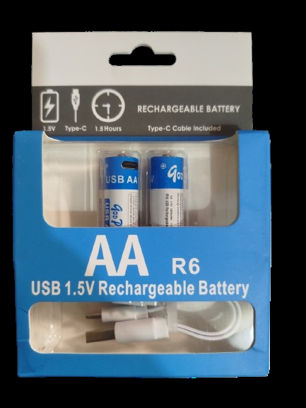 GOOP 2600 MAH AA USB 1.5 V RECHARGEABLE BATTERIES
