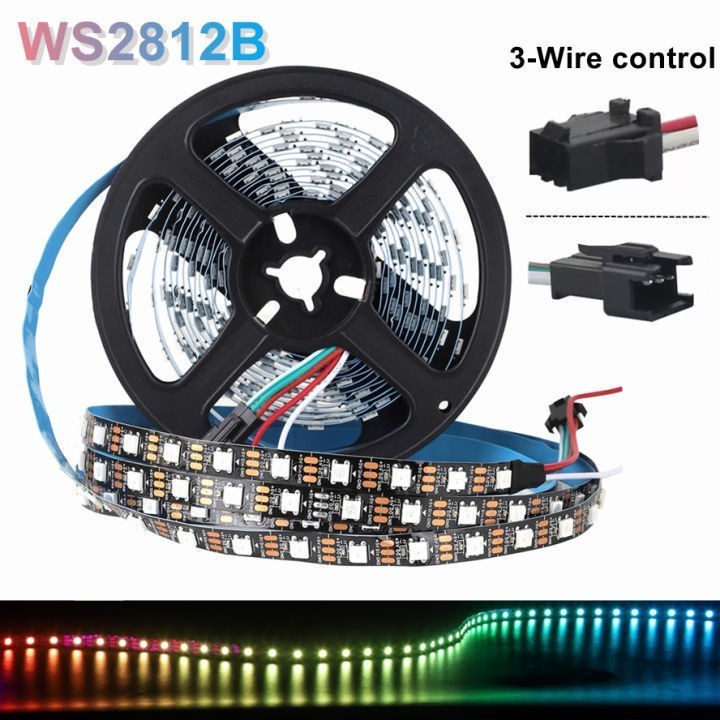 WS2812B 5050 RGBIC 5V Smart Waterproof LED Strip Individually Addressable IC 60 Leds Light