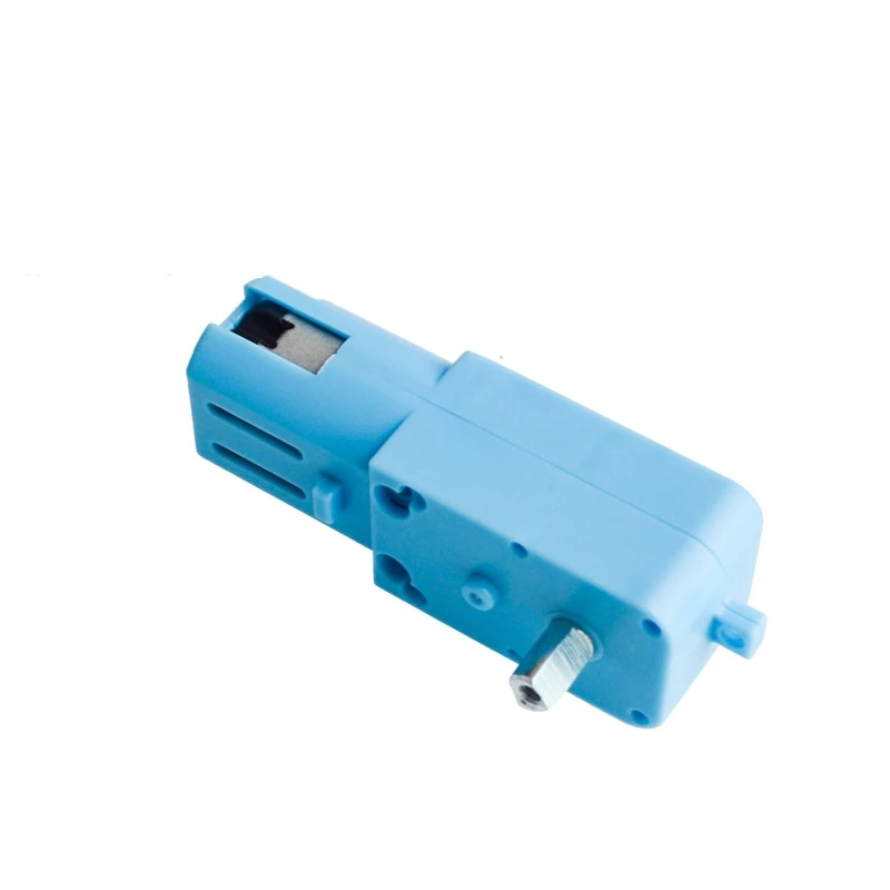 DC 3V-6V 1:90 Metal Gear Motor All Metal Single Axis Gear Motor Robot Intelligent Vehicle Speed Reducer TT Motor Blue Dual Shaft