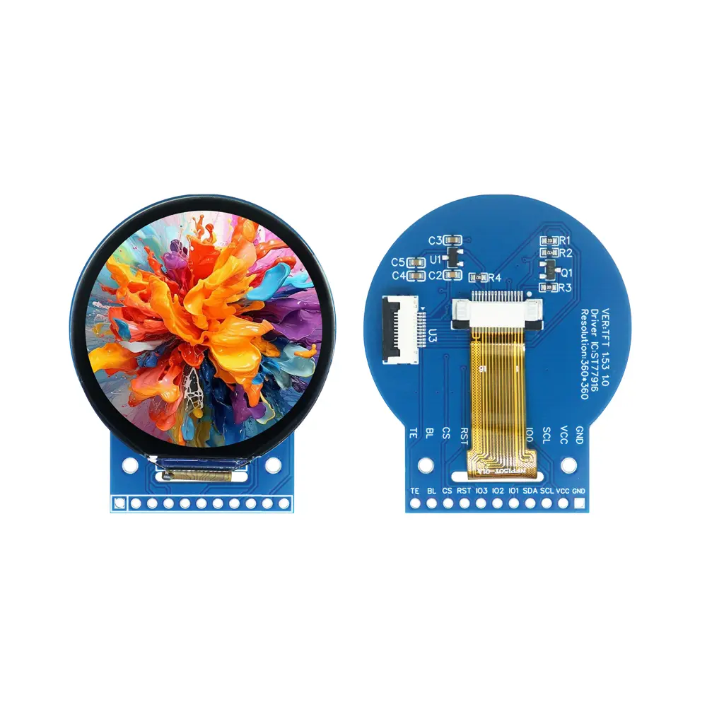 1.53 Inch TFT LCD Display Module 360×360 ST77916 Driver
