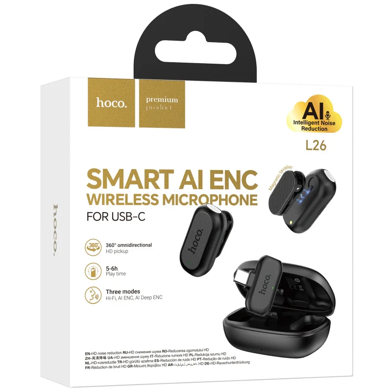 HOCO L26 Type-C Smart AI noise reduction wireless microphone